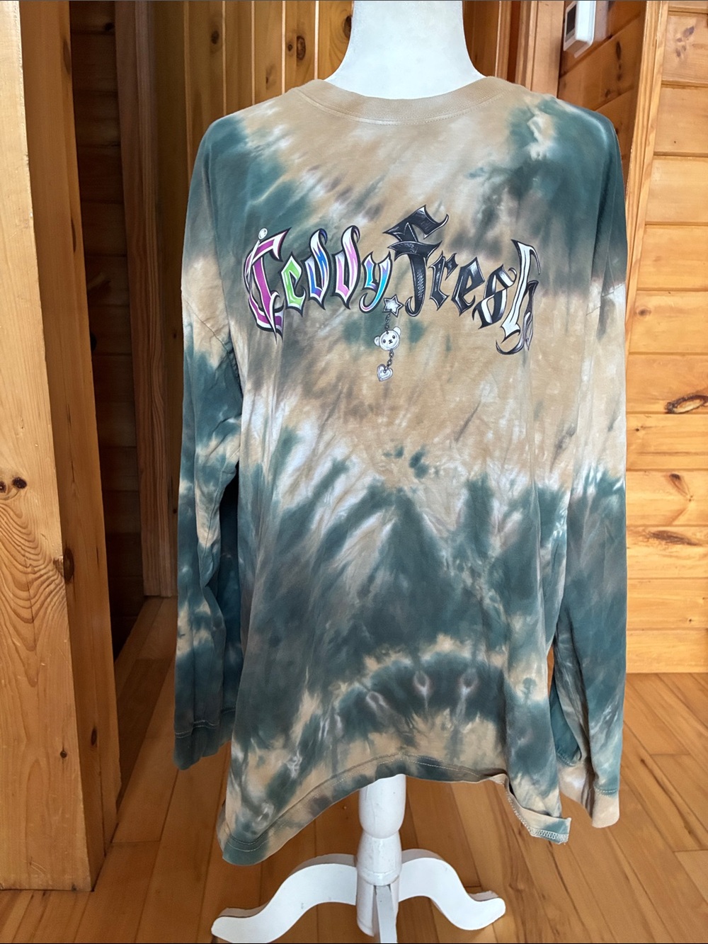 Teddy fresh tattoo logo tue dye long sleeve tee